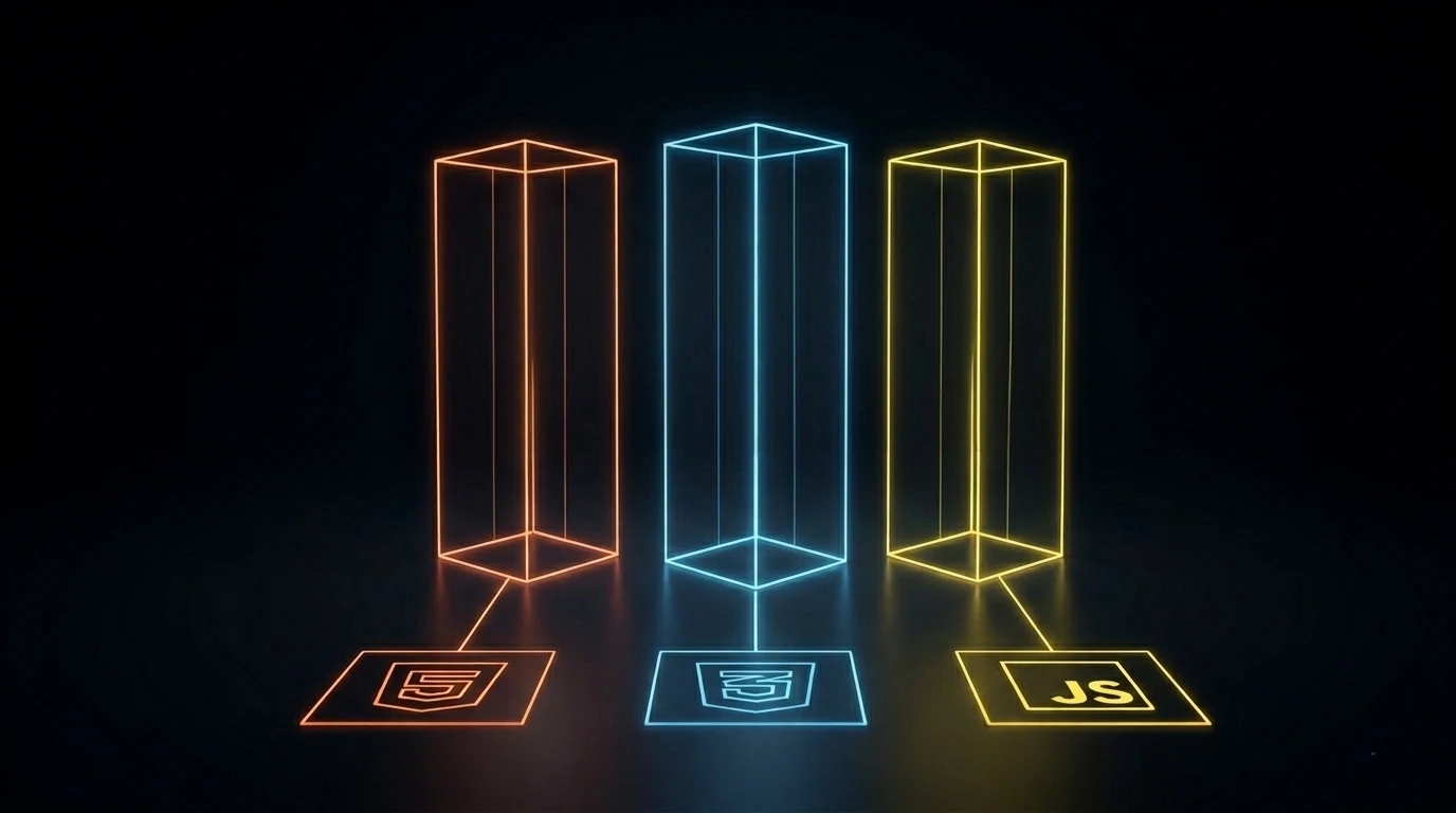 Capa do post The 3 Pillars of the Web: How Do HTML, CSS, and JavaScript Work?